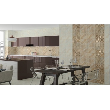 سرامیک طرح پرنیا دکور کرم تیره ابعاد 60*30-کاشی اورست ایده ال-Parniya Design Ceramics