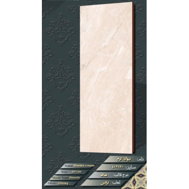 سرامیک طرح نیواکا کرم ابعاد-120*40-ماهان سرام-Ceramic Nivaka Mahan Ceram