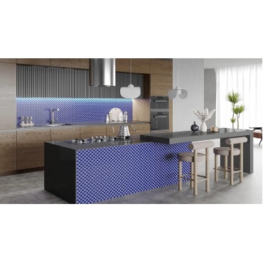 سرامیک استخری طرح پولکی سرمه ای-امرتات ایرمان سرامیک-Pool Ceramic Flaky Navy Blue Emertat Ceram