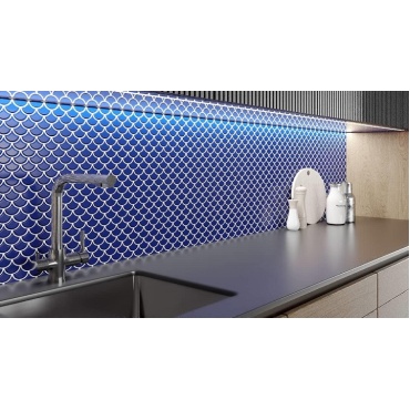 سرامیک استخری طرح پولکی سرمه ای-امرتات ایرمان سرامیک-Pool Ceramic Flaky Navy Blue Emertat Ceram