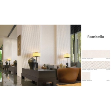 سرامیک طرح رامبلا کرم روشن ابعاد 100*30-کاشی سورنا-Rambela Design Ceramics