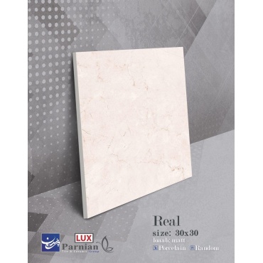 سرامیک طرح رئال کرم روشن ابعاد 30*30-کاشی پرنیان-Ceramic Real Parnian Tile