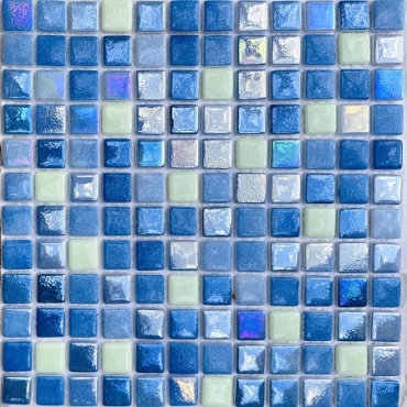سرامیک استخری شیشه ای طرح S7L018 (SH)-کاشی سرام الماس طرح آکوا تایل-Pool Glass S7L018 (SH) Aqua Tile
