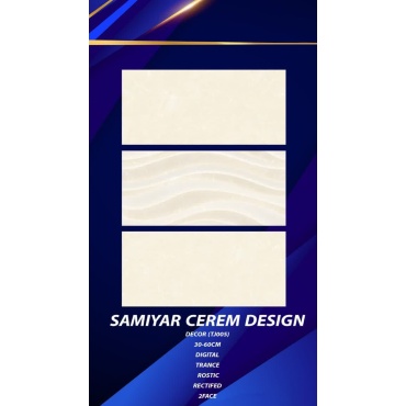 سرامیک مدل سامیار کرم دکور ابعاد-60*30-تاج سرام کوهپایه- Ceramic Samiyar Tajceram Tile