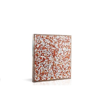 واش بتن ماشینی طرح WM154 سفید قرمز فریم دار-40*40-شایان گستر موزاییک- Machine Concrete Wash WM154 Shayan Gostar Mosaic
