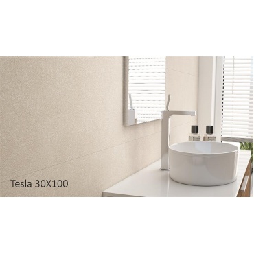 سرامیک طرح تسلا دکوراتیو کرم روشن ابعاد 100*30-کاشی سورنا-Tesla Design Ceramics
