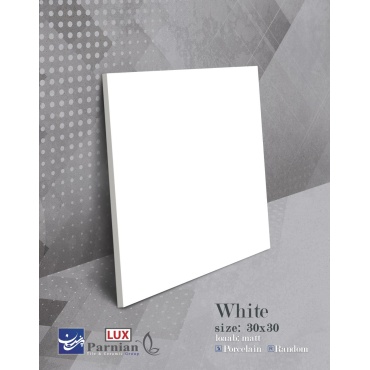 سرامیک طرح وایت ابعاد 30*30-کاشی پرنیان-Ceramic White Parnian Tile