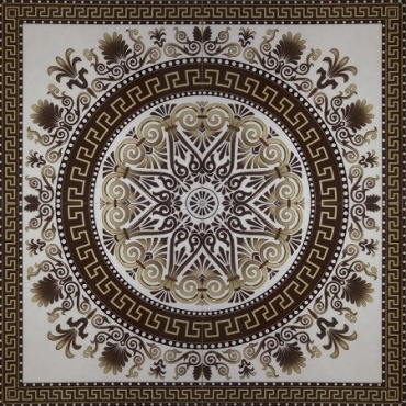 سرامیک سنگ فرش طرح برزان قهوه ای تیره و طلایی ابعاد 80*80-سرامیک سرام آرا-Ceramic Barzan Ceram Ara Tile