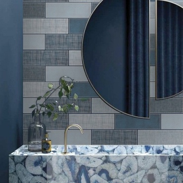 سرامیک طرح تکس تایل دکور A ابعاد 30*10-سرامیک سرام آرا-Ceramic Textile Ceram Ara Tile
